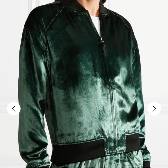 Like-New J Brand “Pace” Green Velvet Bonber Jacket. Size Medium. - Picture 1 of 6